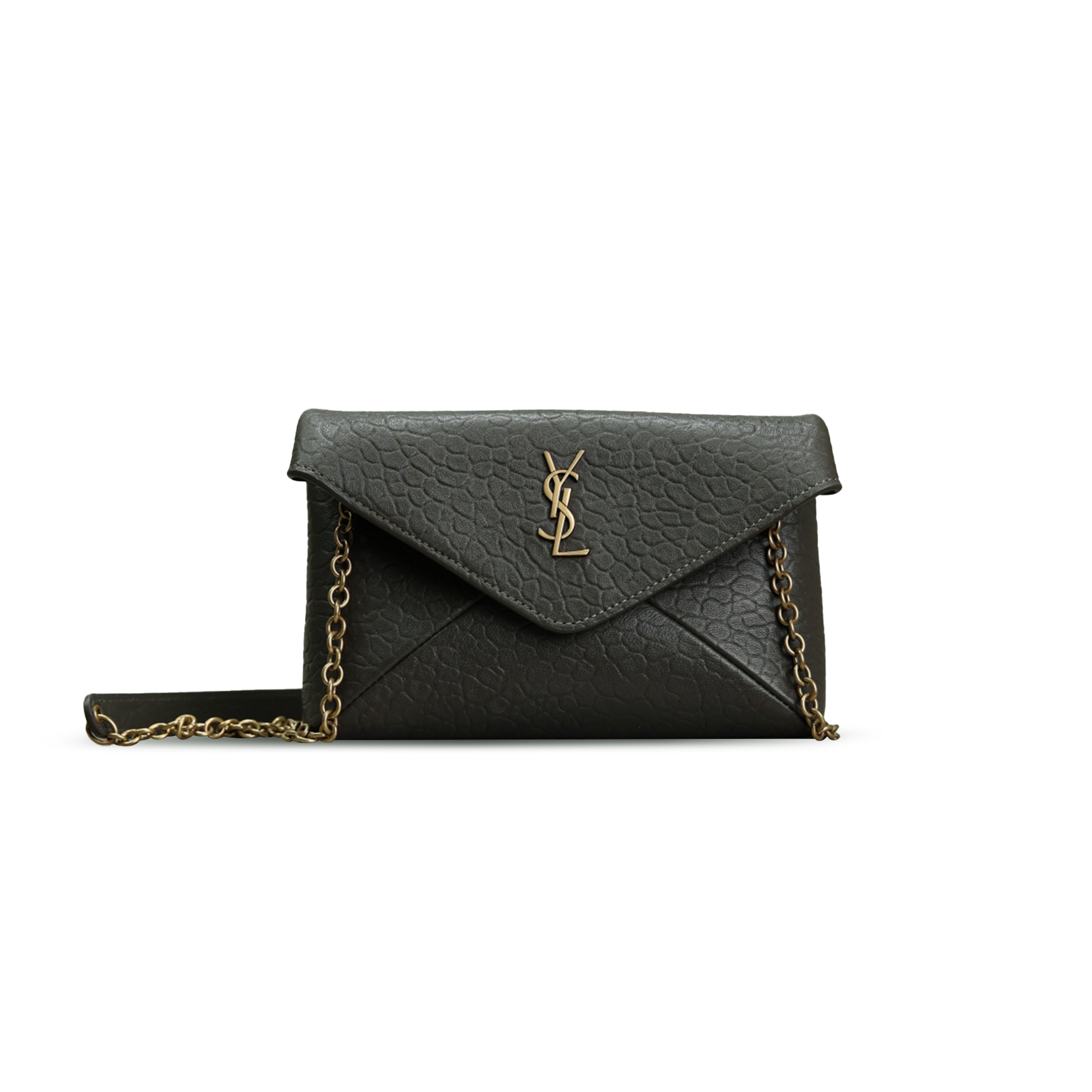 YSL CASSANDRE CHAIN CLUTCH IN LAMBSKIN 819271 (19*12*3cm)